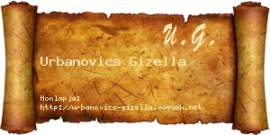 Urbanovics Gizella névjegykártya